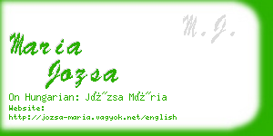 maria jozsa business card